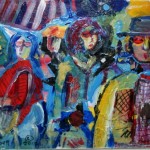 Collage with Acrylics on paper - 300mm x 200mm $695 NZ framed